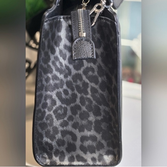 Karl Lagerfeld Black and Gray Satchel with Graphic Design - Picture 4 of 11